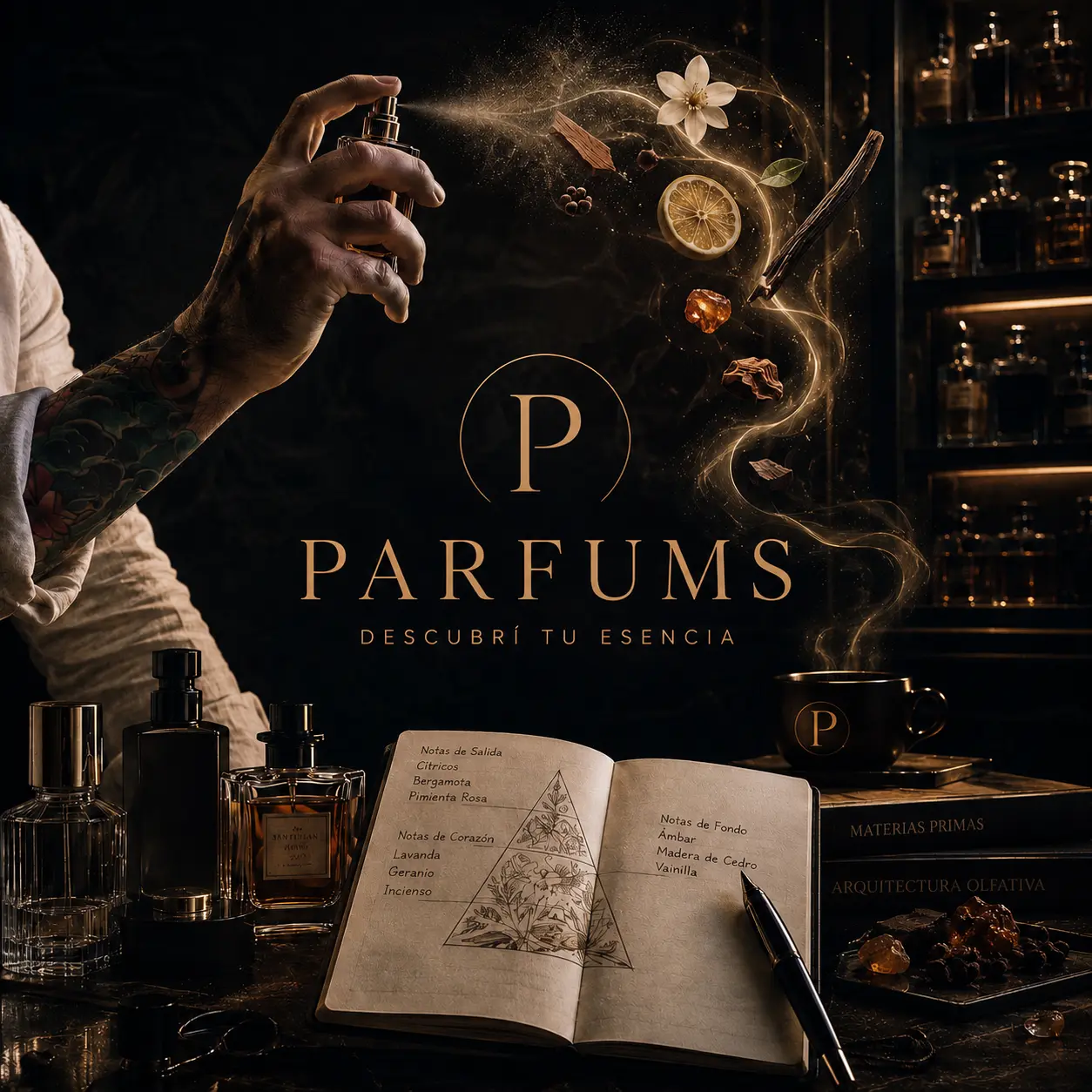 PARFUMS, materias primas y arquitectura olfativa