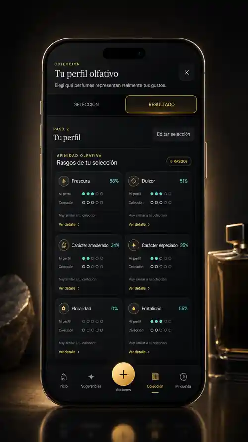 Perfil olfativo de PARFUMS